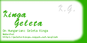 kinga geleta business card
